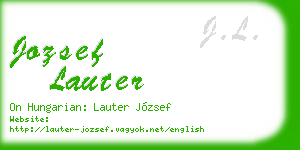jozsef lauter business card