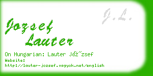 jozsef lauter business card